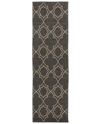 Livabliss - Alfresco ALF-9590 Black 2'3" x 11'9" Runner Area Rug