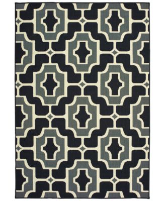 Oriental Weavers - Marina 1491Z Black/Gray 5'3" x 7'6" Indoor/Outdoor Area Rug