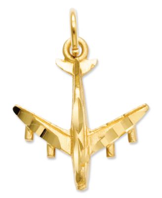 Macy's - 14k Gold Charm, 3D Airplane Charm