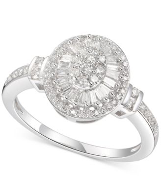 Macy's - Diamond Oval Starburst Cluster Ring (1/2 ct. t.w.)