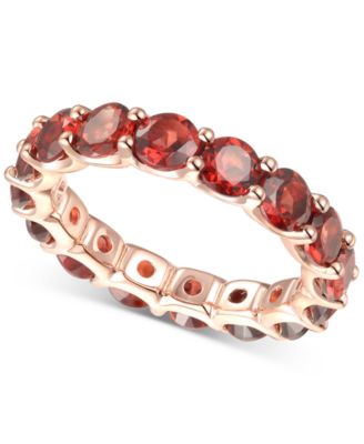 Macy's - Rhodolite Garnet Eternity Band (2-5/8 ct. t.w.) in 14k Rose Gold-Plated Sterling Silver(Also Available In Amethyst, Blue Topaz, Multi, Citrine, and Lab Created Opal)