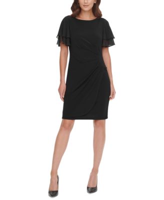Jessica Howard - Petite Chiffon-Sleeve Sheath Dress