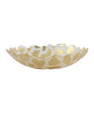 VIETRI - Vietri Rufolo Glass Gold Giraffe Medium Shallow Bowl