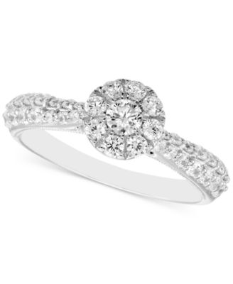 Macy's - Diamond Halo Engagement Ring (3/4 ct. t.w.)i n 14k White Gold