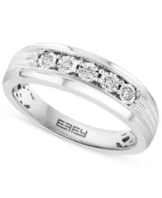 EFFY Collection - Men's Diamond Ring (1/6 ct. t.w.) in Sterling Silver