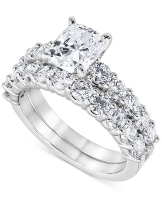 Badgley Mischka - Certified Lab Grown Diamond Bridal Set (3-3/8 ct. t.w.) in 14k Gold