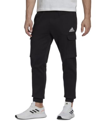 adidas - Men's Essentials Regular Tapered-Fit Fleece Cargo Joggers