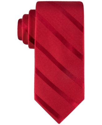 Tommy Hilfiger - Men's Solid Textured Stripe Tie
