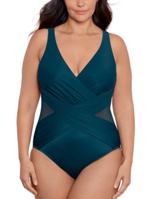 Miraclesuit - Plus Size Crossover One-Piece Swimsuit