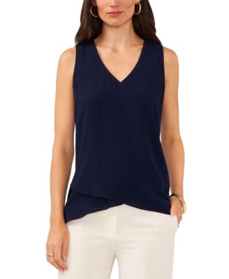 Vince Camuto - Women's Back Keyhole Split-Hem Sleeveless Top