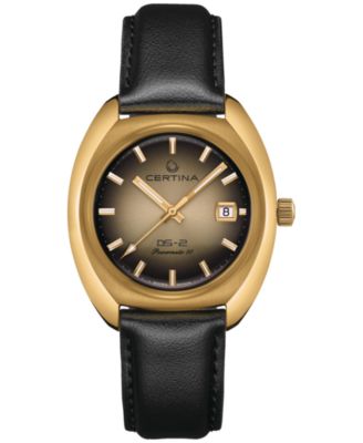 Certina - Men's Swiss Automatic DS-2 Black Synthetic Strap Watch 40mm