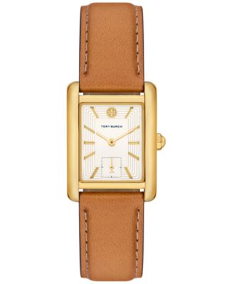 Tory Burch - Women's The Eleanor Luggage Leather Strap Watch 25mm
