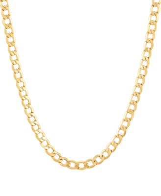 Italian Gold - Curb Link 18" Chain Necklace in 14k Gold