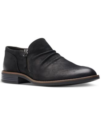 Clarks - Women's Camzin Pace Ruched Zip Ankle Booties