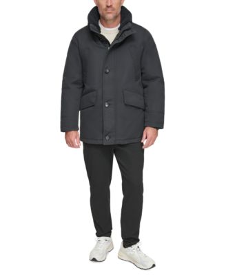 Marc New York - Men's Wittstock Insulated Full-Zip Waxed Parka with Removable Fleece Trim