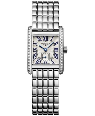 Longines - Women's Swiss Mini DolceVita Diamond (1/2 ct. t.w.) Stainless Steel Bracelet Watch 22x29mm