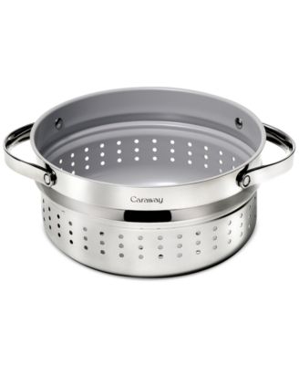 Caraway - Nonstick Stainless Steel 6.5-Qt. Dutch Oven Steamer