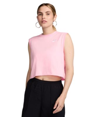 Nike - Women's Sportswear Club Cropped Sleeveless T-Shirt