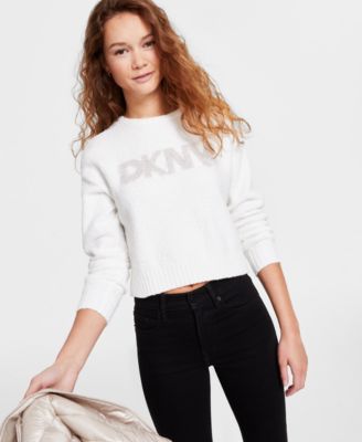 DKNY Jeans - Women's Tinsel Logo Boucle Sweater