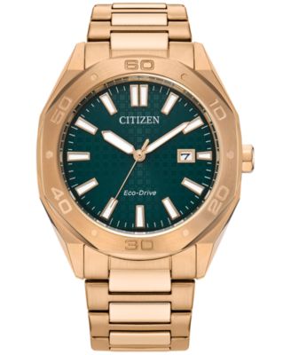 Citizen - Men's Weekender Rose Gold-Tone Stainless Steel Bracelet Watch 41mm