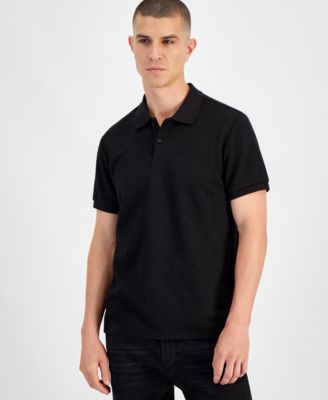 GUESS - Men's Peony Relaxed Fit Short Sleeve Quatro G Polo Sweater