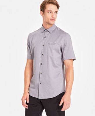 Alfani - Men's Short-Sleeve Modern Stretch Dobby Shirt