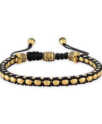 Bulova - Gold-Tone Icon Beaded Bolo Bracelet