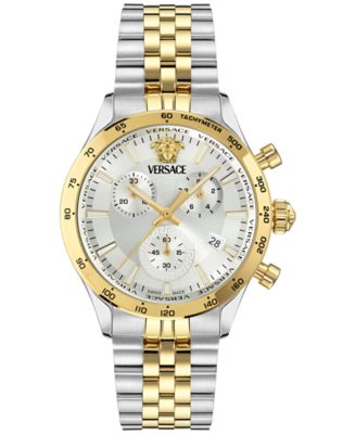 Versace - Unisex Swiss Chronograph Hellenyium Two-Tone Stainless Steel Bracelet Watch 40mm