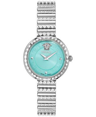 Versace - Women's Swiss Greca Goddess Stainless Steel Studded Bracelet Watch 28mm