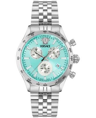 Versace - Unisex Swiss Chronograph Hellenyium Stainless Steel Bracelet Watch 40mm