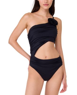 kate spade new york - Women's Asymmetric Rosette Swimsuit