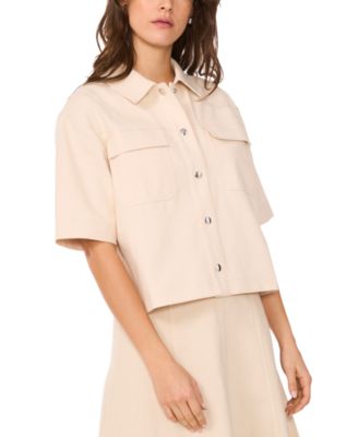 1.STATE - Women's Cropped Short-Sleeve Jacket