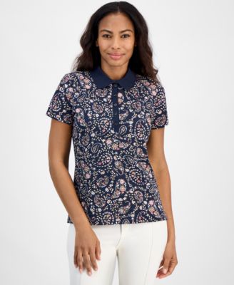 Tommy Hilfiger - Women's Paisley-Print Polo Shirt