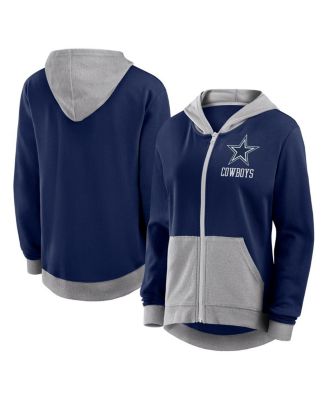 Logo Athletic - Women's Navy Dallas Cowboys Hit It French Terry Full-Zip Hoodie