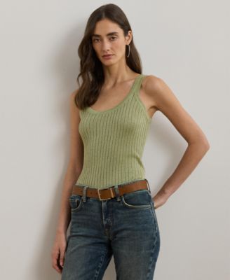 Lauren Ralph Lauren - Women's Metallic Rib-Knit Sweater Tank Top
