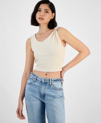 GUESS - Women's Aimee Sleeveless Jewel Draped Top