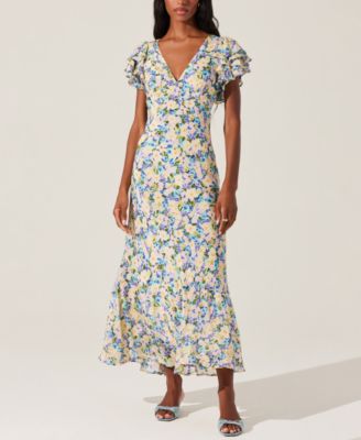 ASTR the Label - Women's Celestine Ruffled-Sleeve Dress