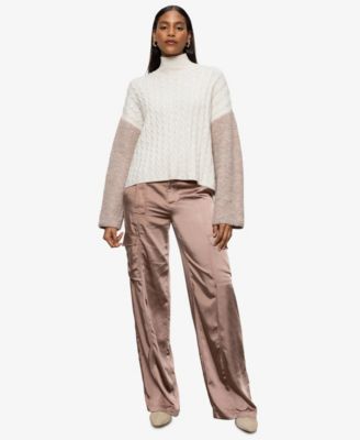 Sanctuary - Women's High-Neck Boucle-Sleeve Sweater