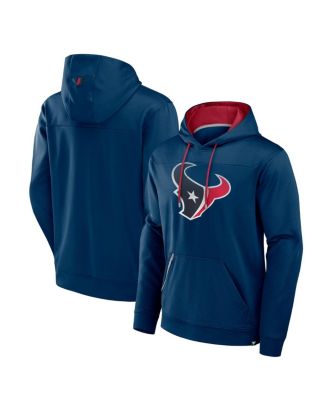 Fanatics - Men's Navy Houston Texans Defender Dot Faded Pullover Hoodie