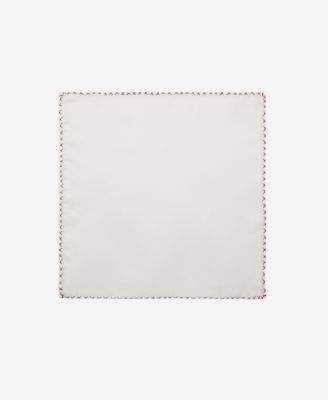 MANGO - Men's 100% Silk Embroidered Pocket Handkerchief