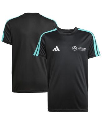 adidas - Big Boys and Girls Black Mercedes-AMG Petronas F1 Team Fan Wear DNA Alphaskin T-Shirt