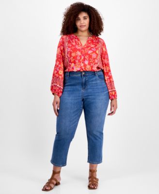 Liverpool Los Angeles - Plus Size Kennedy Cropped Straight Leg Jeans