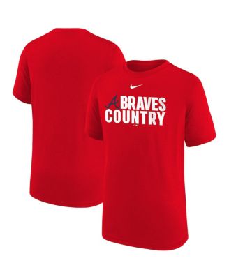 Nike - Big Boys and Girls Red Atlanta Braves Local Legend T-Shirt