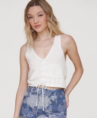 Avec Les Filles - Women's Crocheted Halter Top