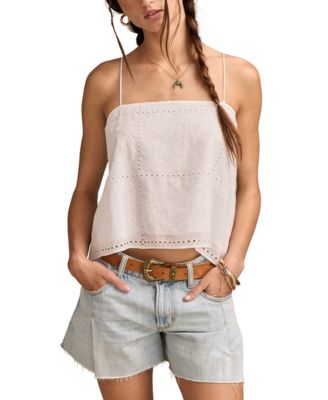 Lucky Brand - Women's Embroidered Breezy Cotton Tank Top