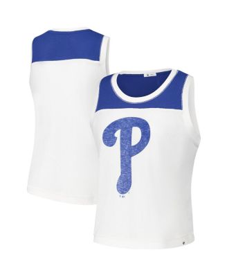 '47 Brand - Women's White Philadelphia Phillies Premier Zoey Waist Length Tank Top