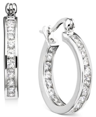 Giani Bernini - Cubic Zirconia Inside and Out Hoop Earrings in Sterling Silver