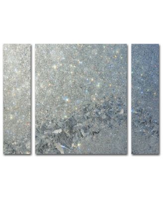 Trademark Global - Kurt Shaffer Frost Pattern Sun Stars 3-Pc. Canvas Art Print Set