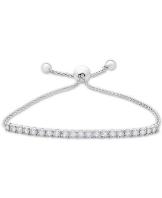 Macy's - Diamond Bolo Bracelet (1 ct. t.w.) in Sterling Silver