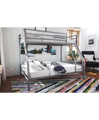 Novogratz Collection - Maxwell Twin over Full Metal Bunk Bed in Gray